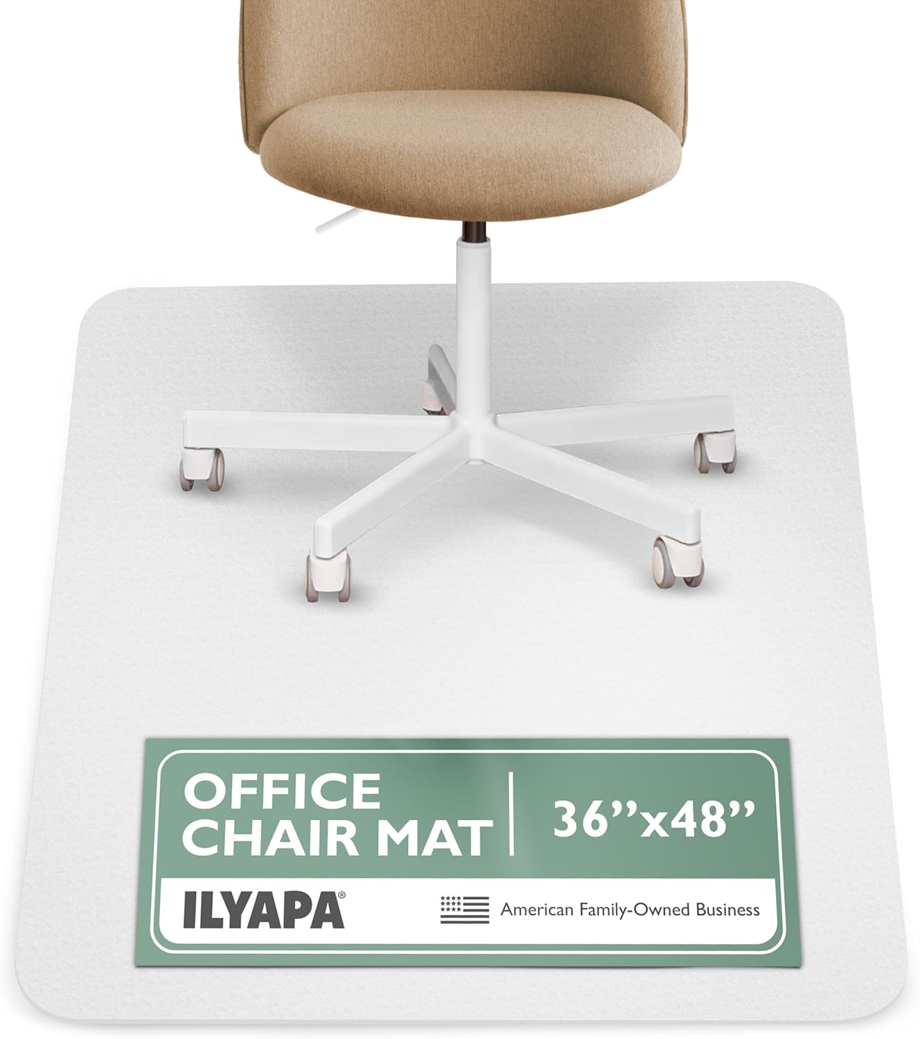 Protect Floors with Ilyapa 36x48 Clear Chair Mat