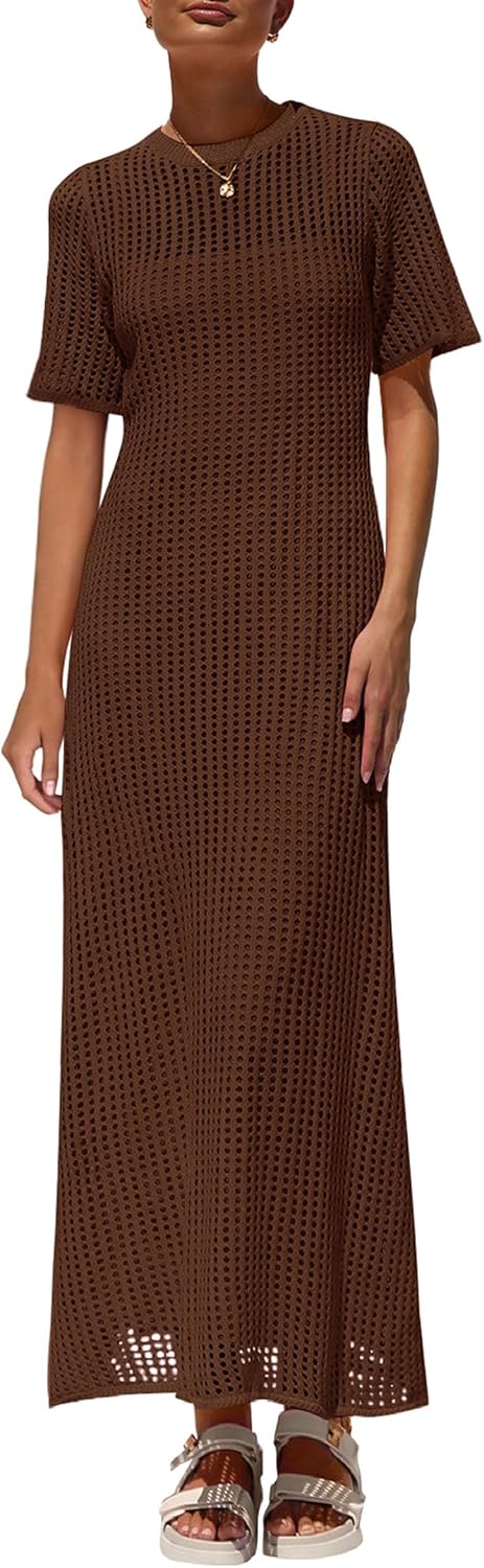 PRETTYGARDEN Womens Eyelet Cover Up Dress for Summer Fun