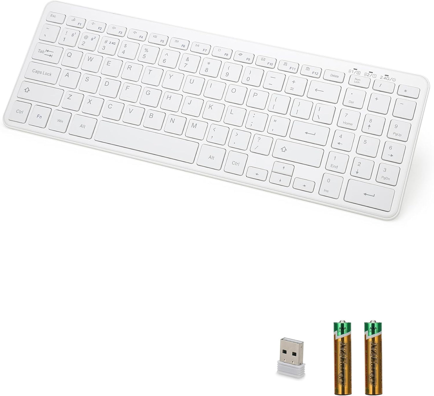 Universal Bluetooth Keyboard Dual Connection - Ergonomic Slim Design