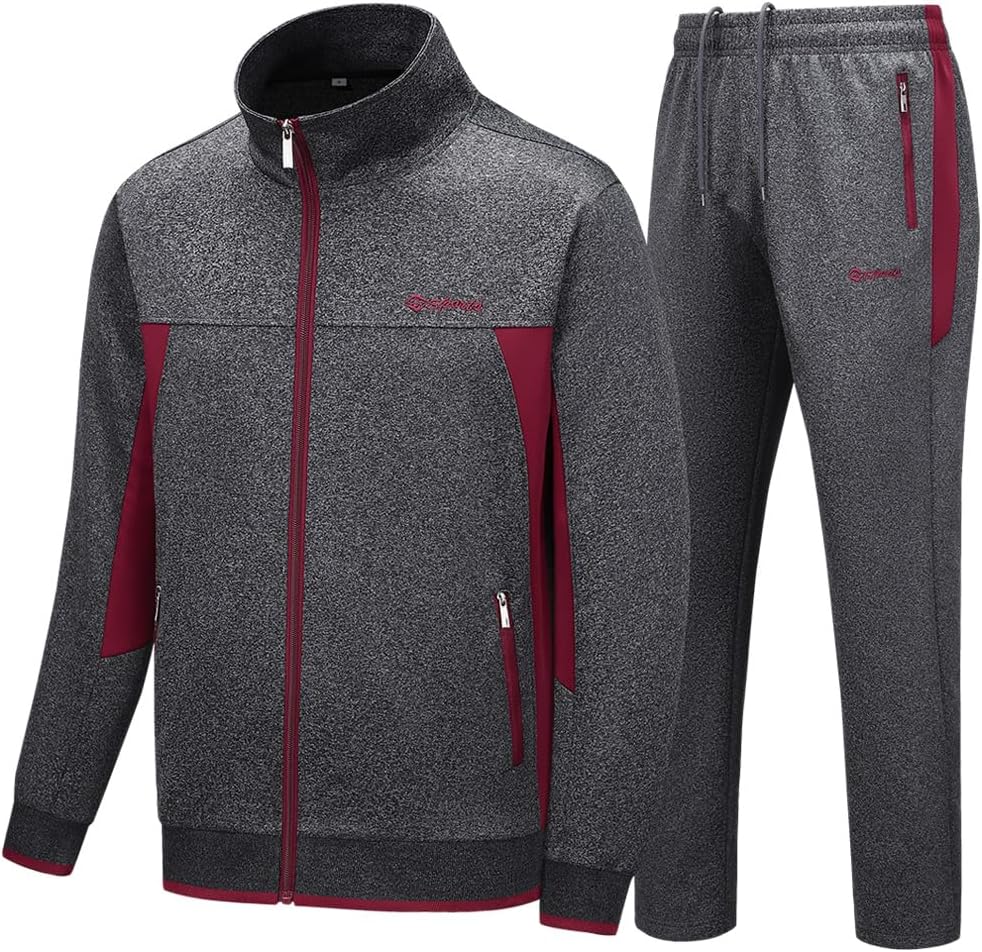 Men's Casual Athletic Tracksuit Set for Running and Training