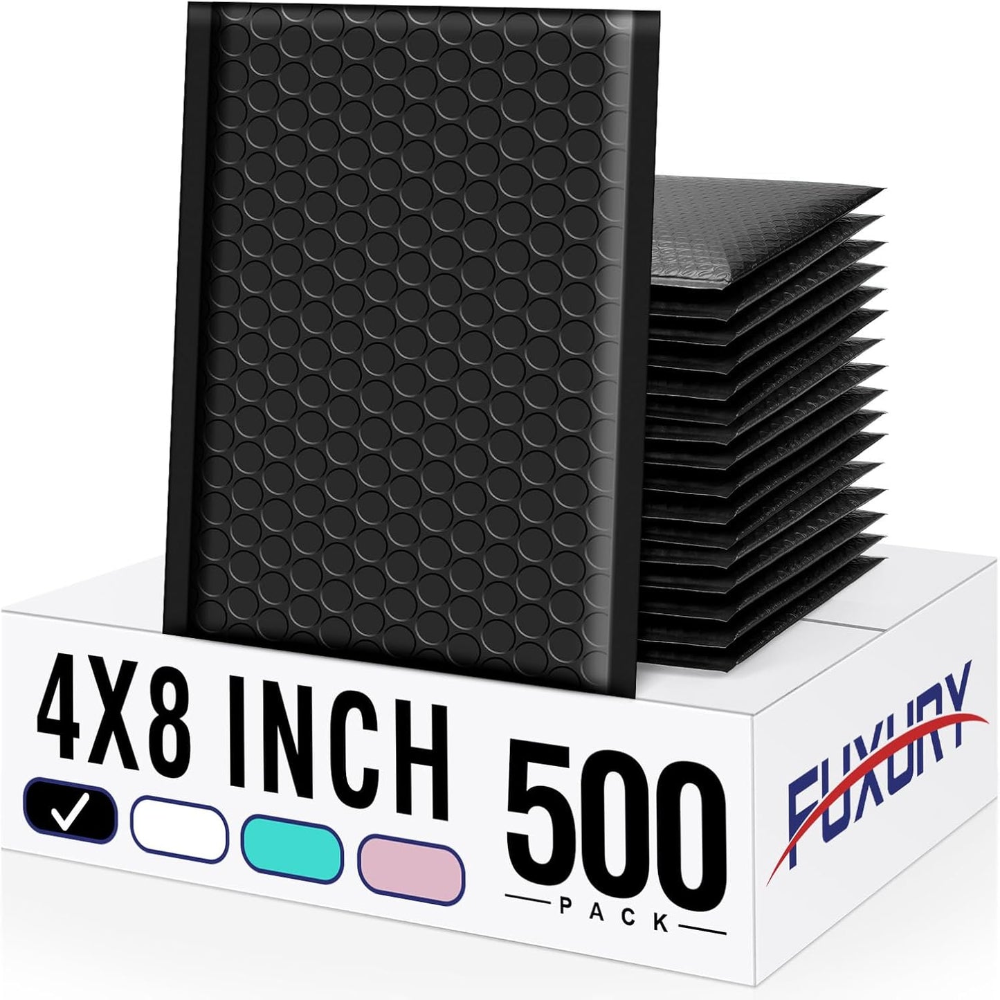 Fuxury Bubble Mailers 4x8 Inch 500 Pack for Shipping Needs