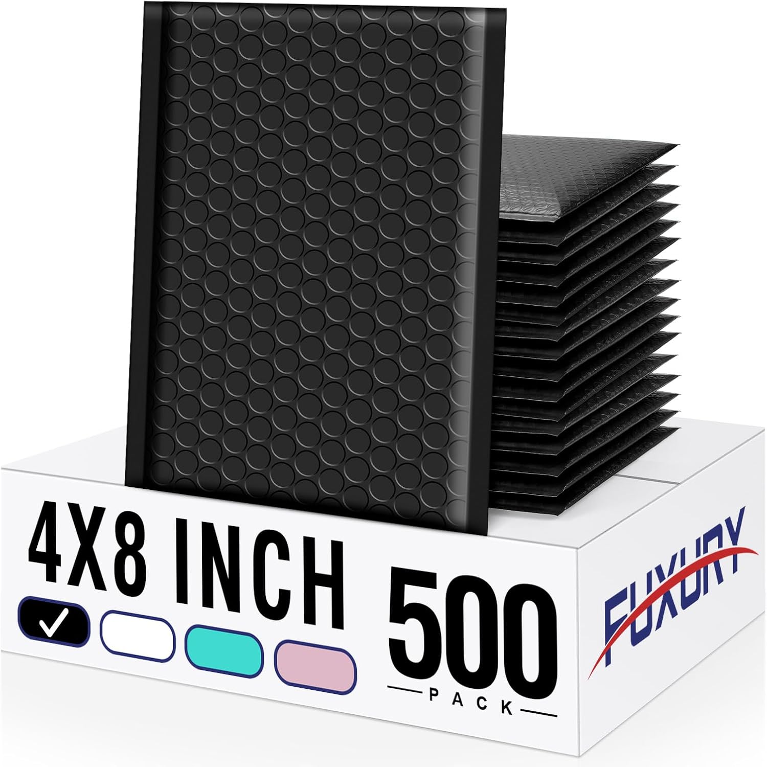 Fuxury Bubble Mailers 4x8 Inch 500 Pack for Shipping Needs