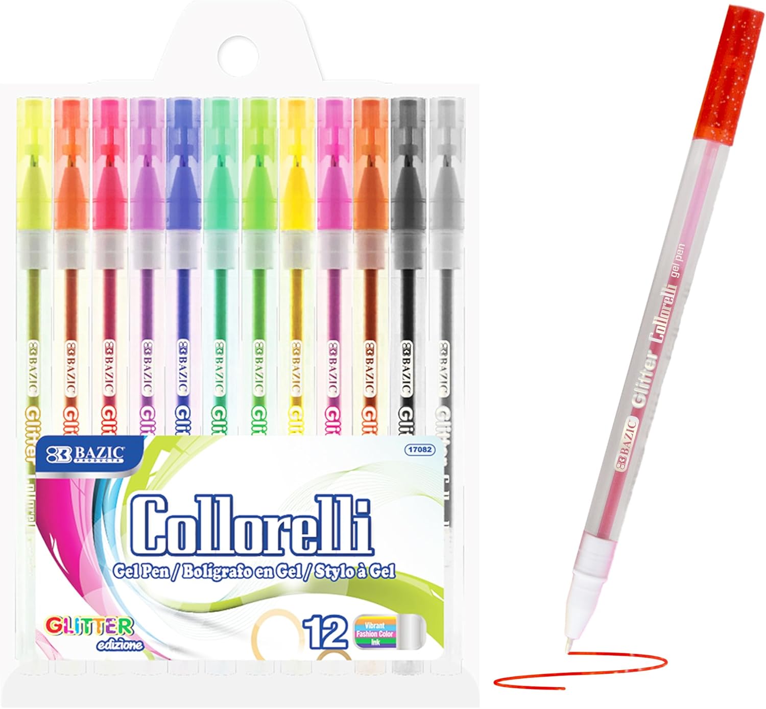 Collorelli Glitter Gel Pens for Smooth Writing and Art