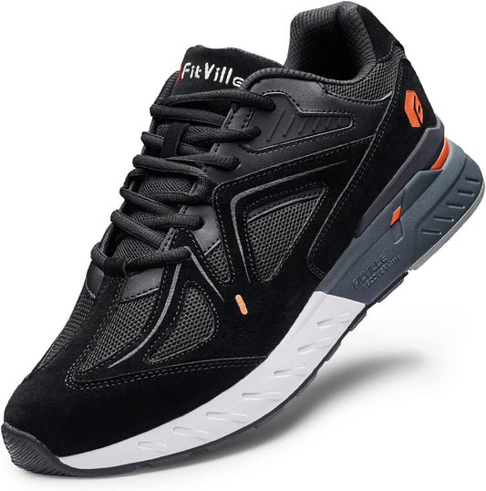 FitVille Extra Wide Walking Shoes for Men - Comfort & Support