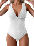 Eomenie One Piece Swimsuit for Women Tummy Control - Flattering Fit V