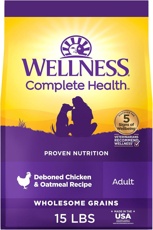 Wellness Complete Health Dry Dog Food with Grains for Adults