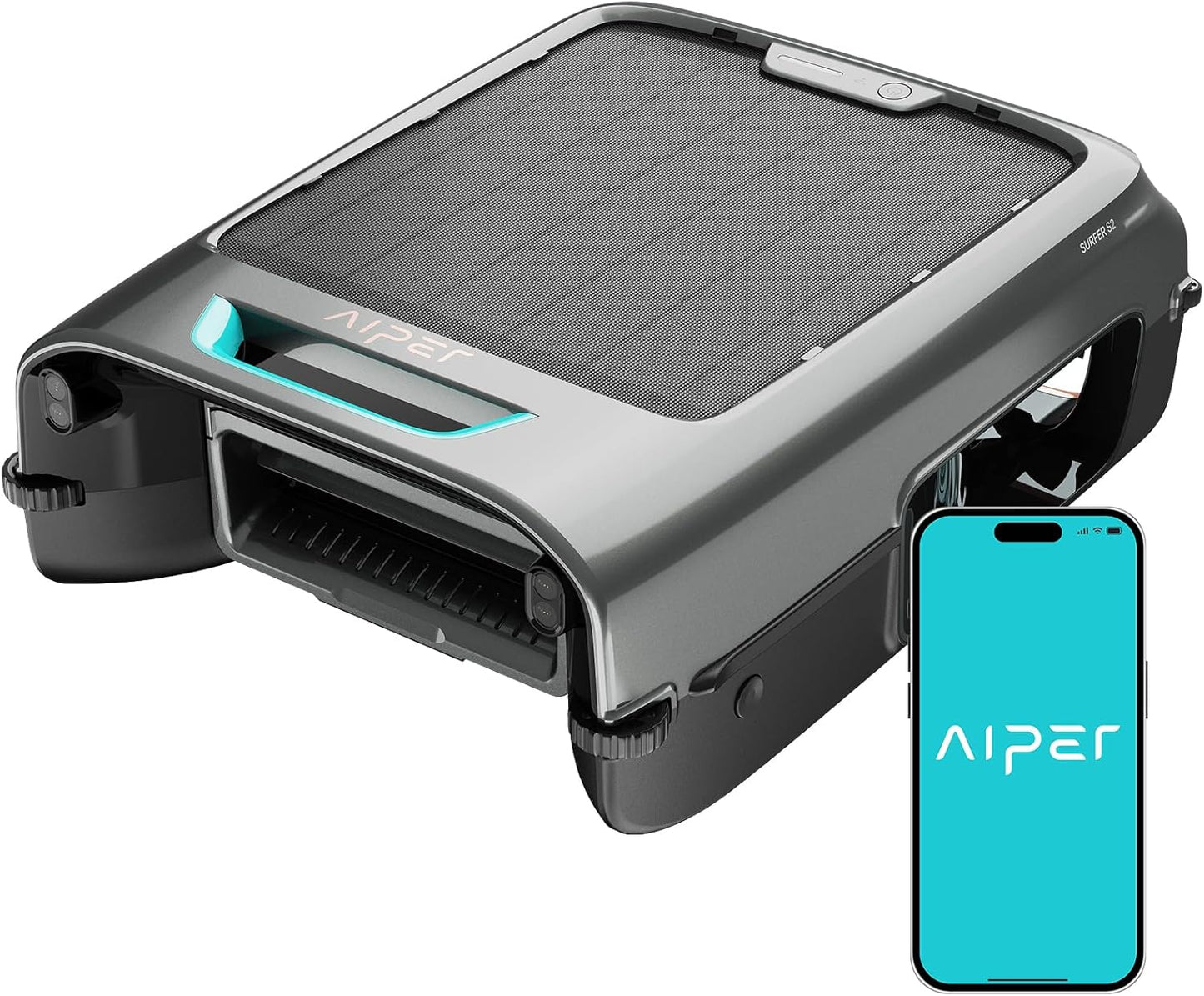 AIPER Surfer S2 Robotic Solar Pool Skimmer for Effortless Cleaning