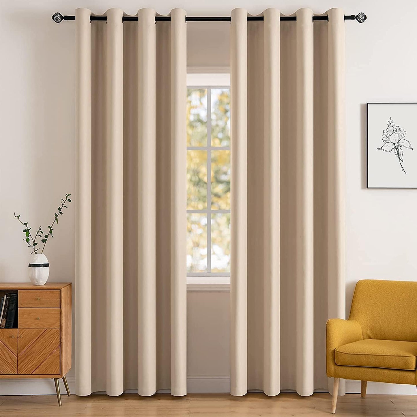 MIULEE Blackout Curtains for Bedroom and Living Room Use