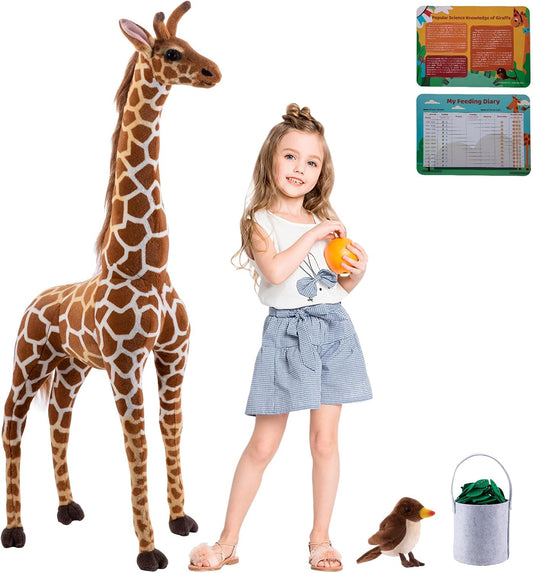 47 Tall Giraffe Stuffed Animal Set with Accessories for Kids