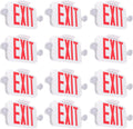 LIT-PaTH 12 Pack LED Exit Sign with Emergency Lights - Durable Backup