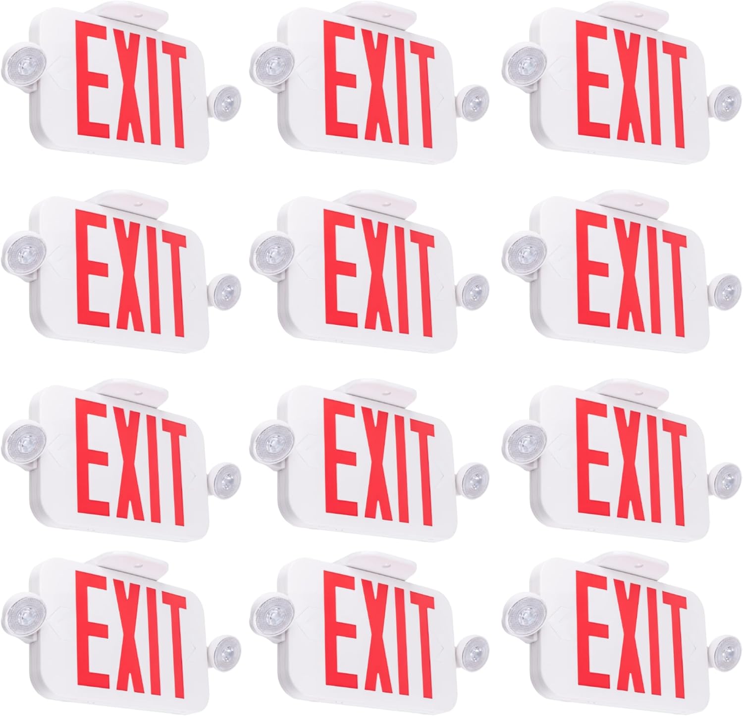 LIT-PaTH LED Exit Sign with Emergency Lights for Safety