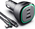 WOTOBEUS 165W Super Fast Car Charger Dual USB-C Adapter - High Power