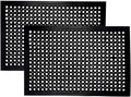 Rubber Doormat 2 Pack 24x36 - Heavy Duty Non Slip Drainage