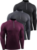 NELEUS Men's 3 Pack Athletic Compression Shirt - Performance Base