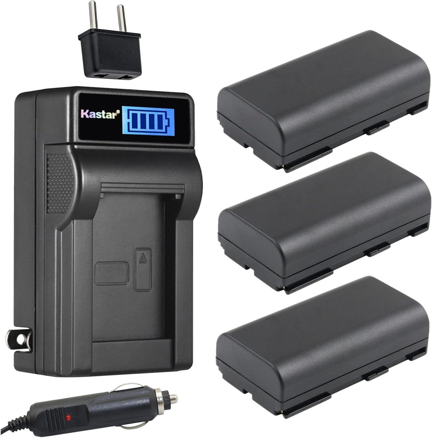 Kastar 3-Pack BP-911 BP-915 Battery and Charger for Canon Cameras