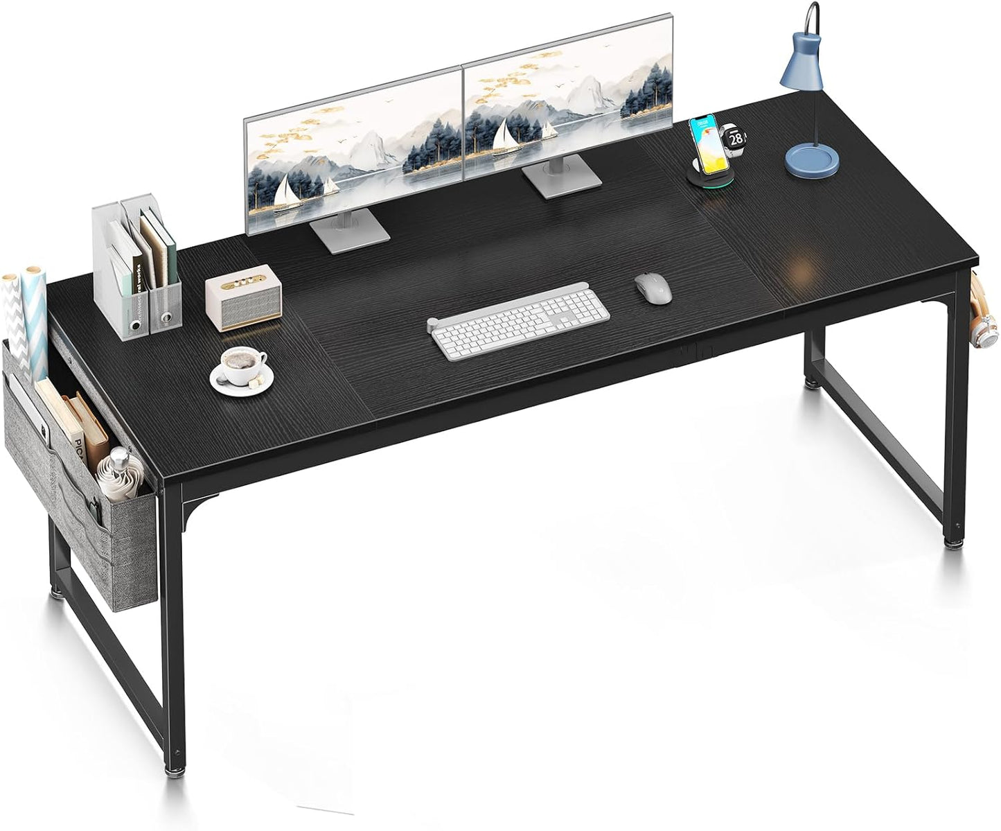 Large 63 Gaming Desk with Storage & Headphone Hook