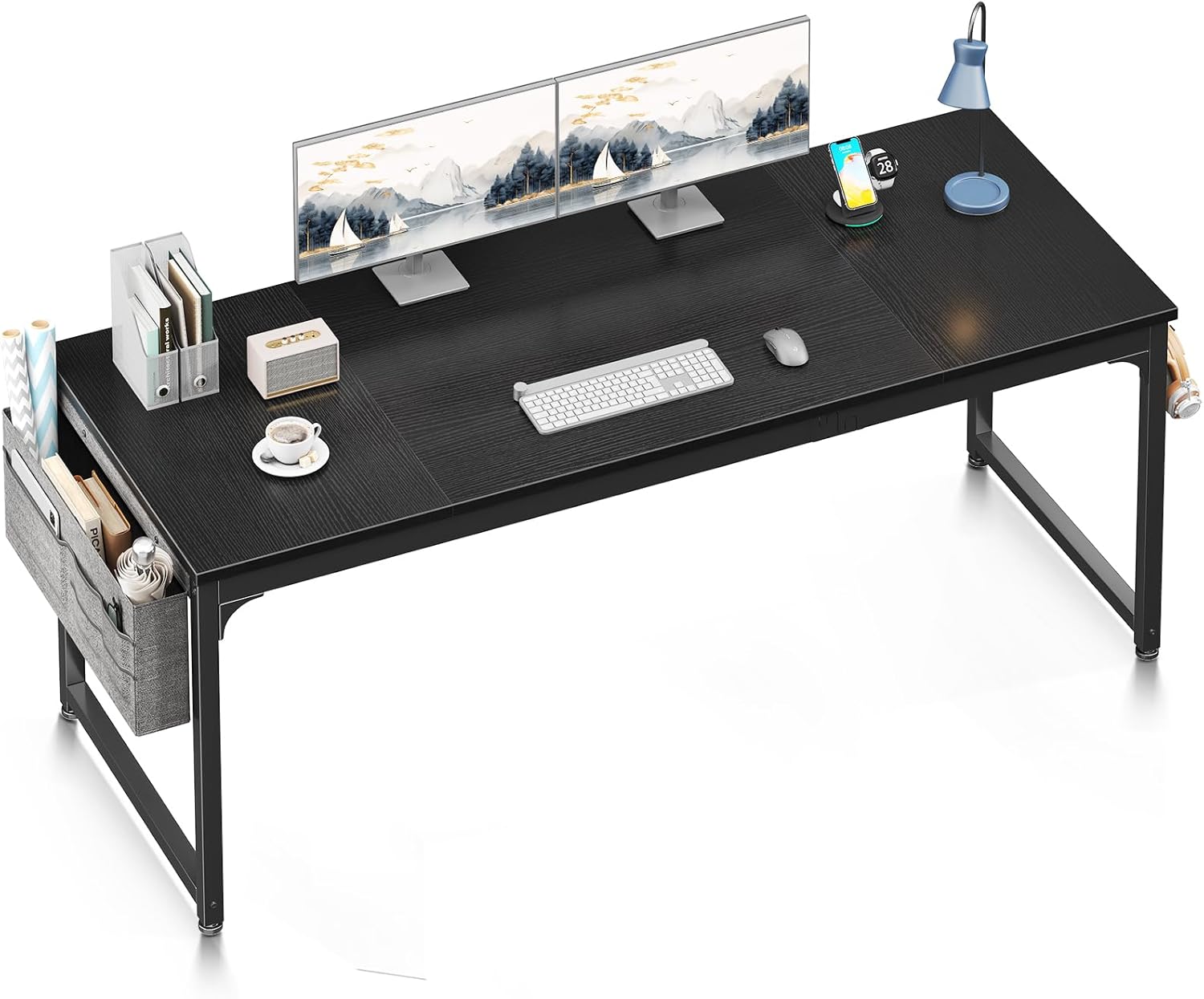 Large 63 Gaming Desk with Storage & Headphone Hook