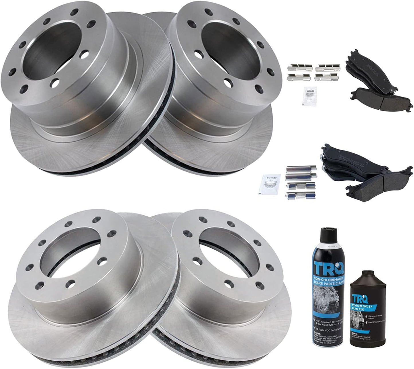 TRQ Brake Pad & Rotor Kit for Dodge Ram 1500, 2500, 3500