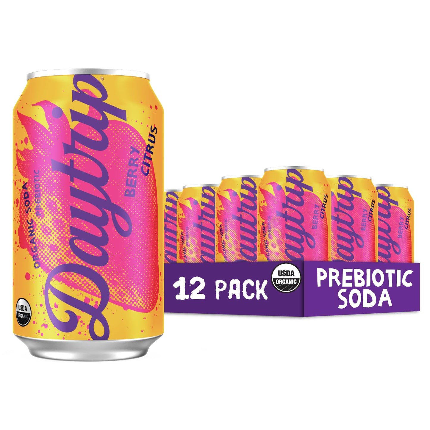 Daytrip Organic Sparkling Prebiotic Soda for Gut Health
