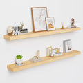 White Oak Floating Shelves for Wall 60 in - Thick Sturdy Mantel
