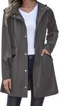 Zeagoo Raincoat Women Waterproof Long Hooded Rain Jacket (Style XR9H)