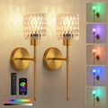 Vintage Battery Operated Wall Sconce Gold Wall Lamp - Wireless