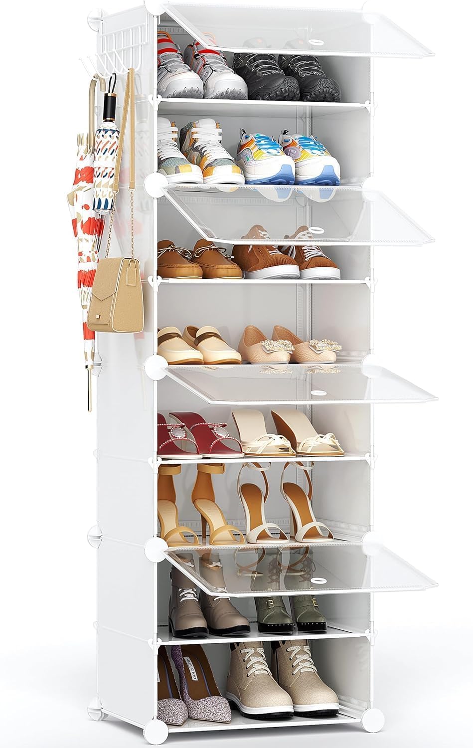 8 Tier Shoe Rack Organizer for Closet and Entryway Storage