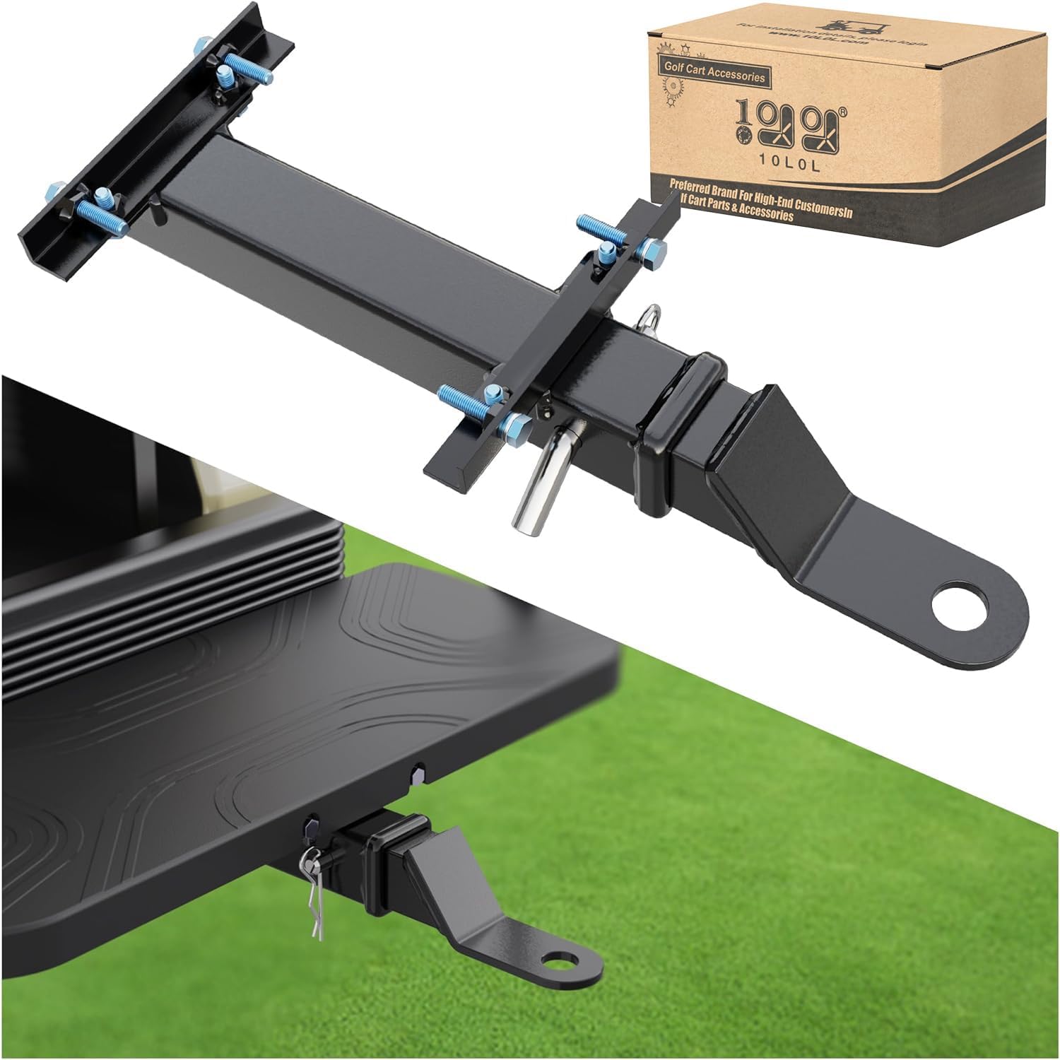 10L0L Deluxe Golf Cart Trailer Hitch Kit for Easy Towing