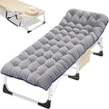 Folding Camping Cot for Adults - Heavy Duty 500lb Capacity Stability