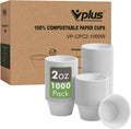 Vplus 1000 Pack 2 OZ Disposable Souffle Cups - Compostable Portion