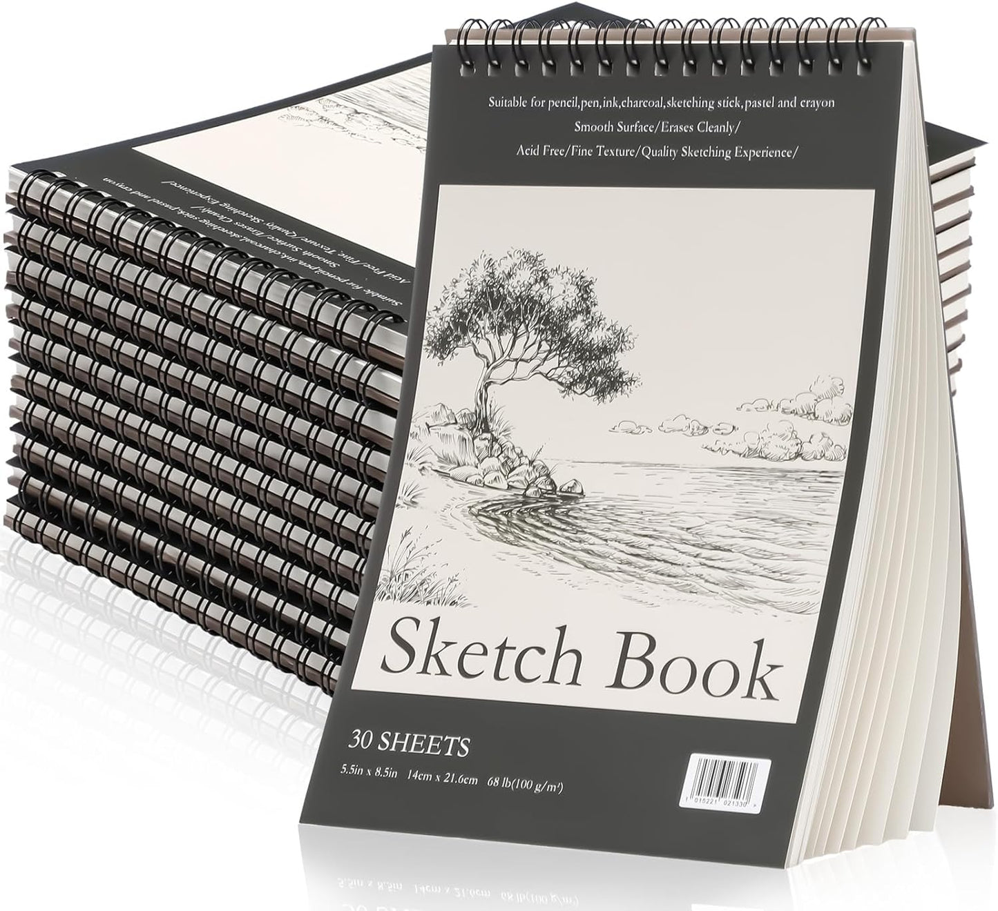 Top Spiral Bound Sketch Book Set for Artists and Kids Drawing
