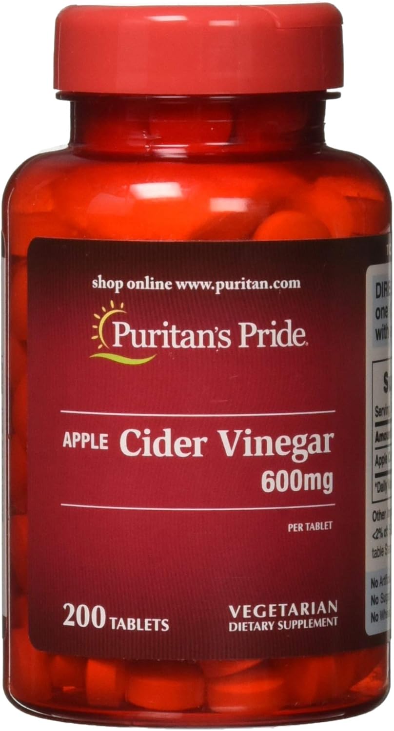 Apple Cider Vinegar 600 mg - 6 Month Supply
