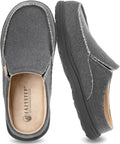 Loose-Fit Mens McCoy Cushioned Clog Slipper - Breathable Canvas