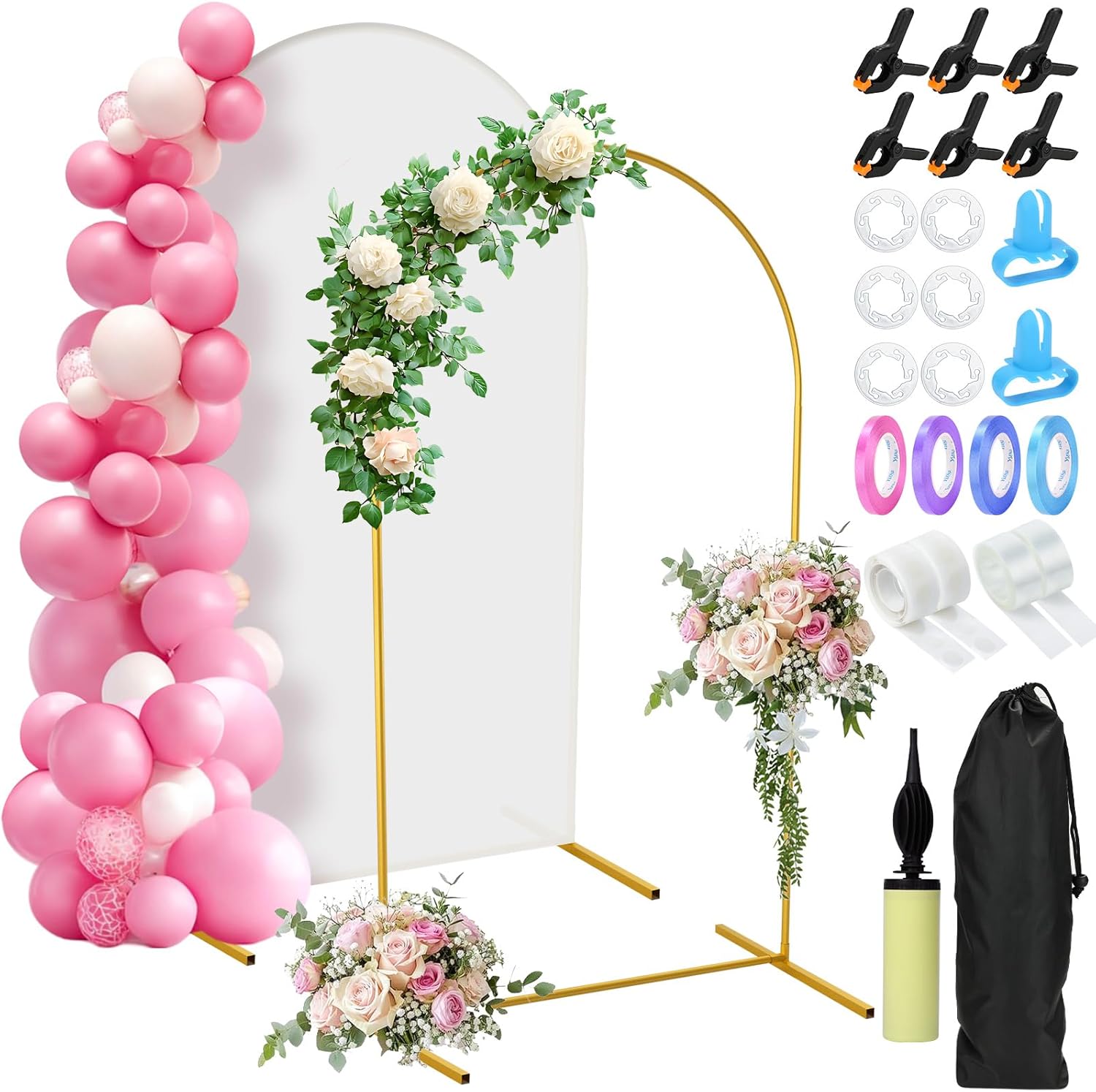 7.2Ft Arch Backdrop Stand Set for Weddings and Events