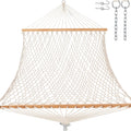 12ft Double Hammock Rope with Hardwood Spreader Bar - Comfortable