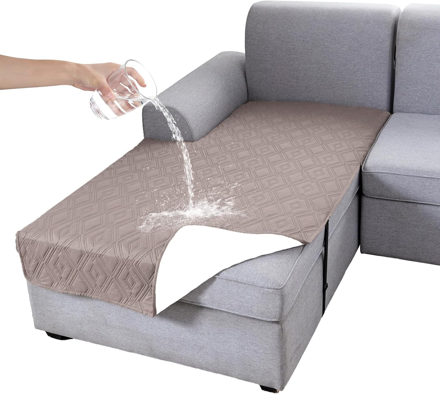 Genina Waterproof Sectional Couch Covers for L Shaped Sofa