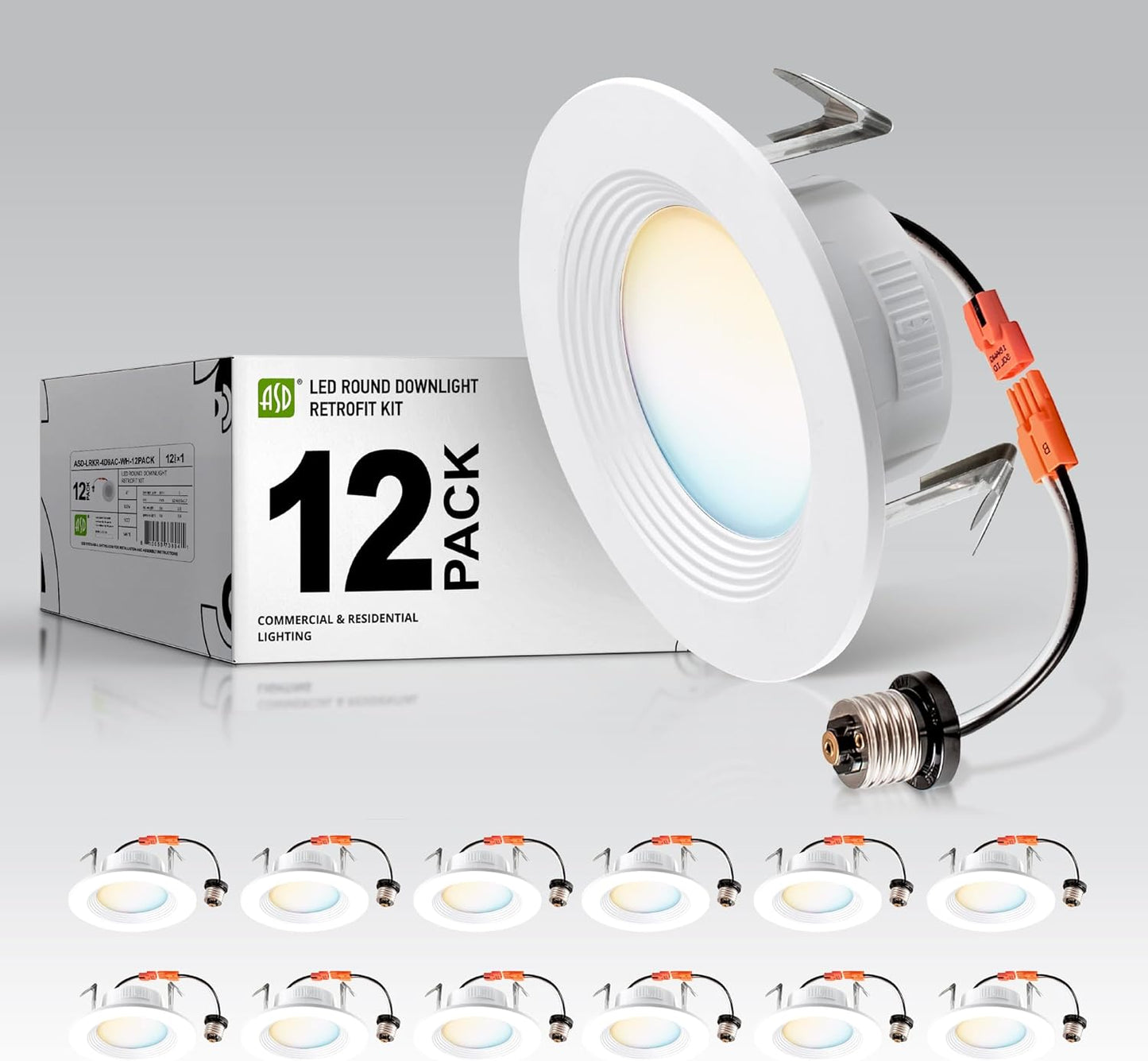 ASD Retrofit LED Recessed Lighting 4 Inch for Bright Spaces