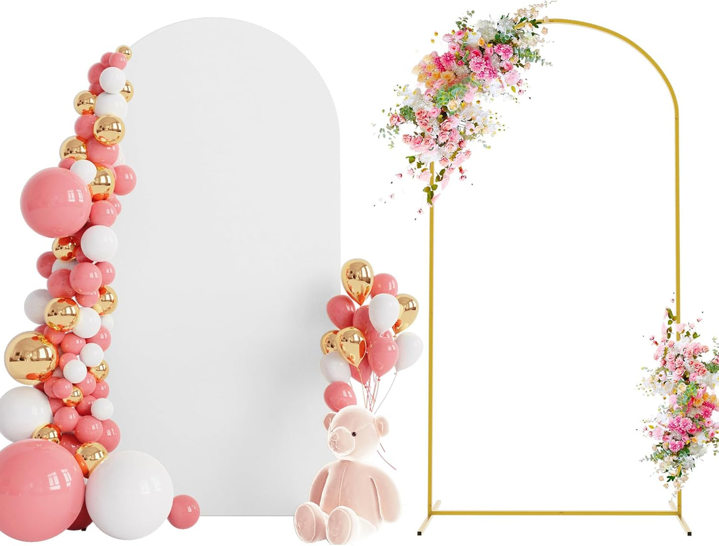 Wokceer 6.6 FT Wedding Backdrop Arch Stand for Events