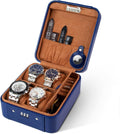 KAMIER Watch Case with Combination Lock - 4 Watch Travel Organizer
