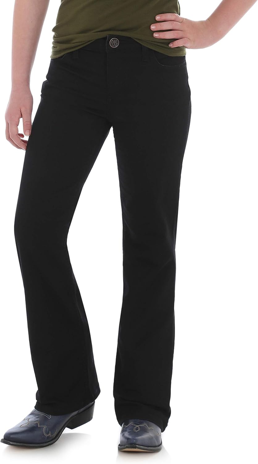 Wrangler Girls Dark Wash Boot Cut Jeans for Stylish Comfort