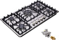 34 in Gas Cooktop 5 Burners Built-in Stainless Steel - Versatile Home