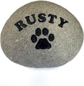 Personalized River Stone Pet Memorial Stone 8 in to 10 in - Lasting