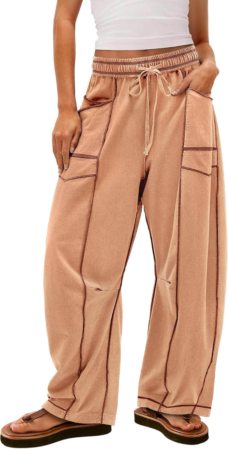 Yanekop Womens Baggy Wide Leg Pants for Casual Fall Wear