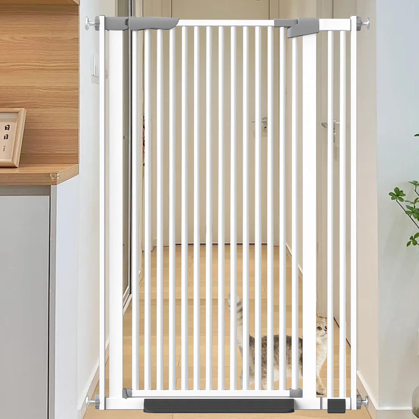 Extra Tall Auto-Close Cat Gate: Easy No-Drill Installation