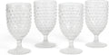 Chauncey Hobnail 4-Pack 14.2 oz Handmade Glass Goblets - Clear