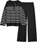 LILLUSORY Women's 2 Piece Lounge Set - Cozy Oversized Knit Jewelry