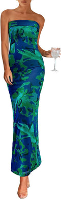 PRETTYGARDEN Strapless Tube Maxi Dress - Flattering Summer Fit Dresses