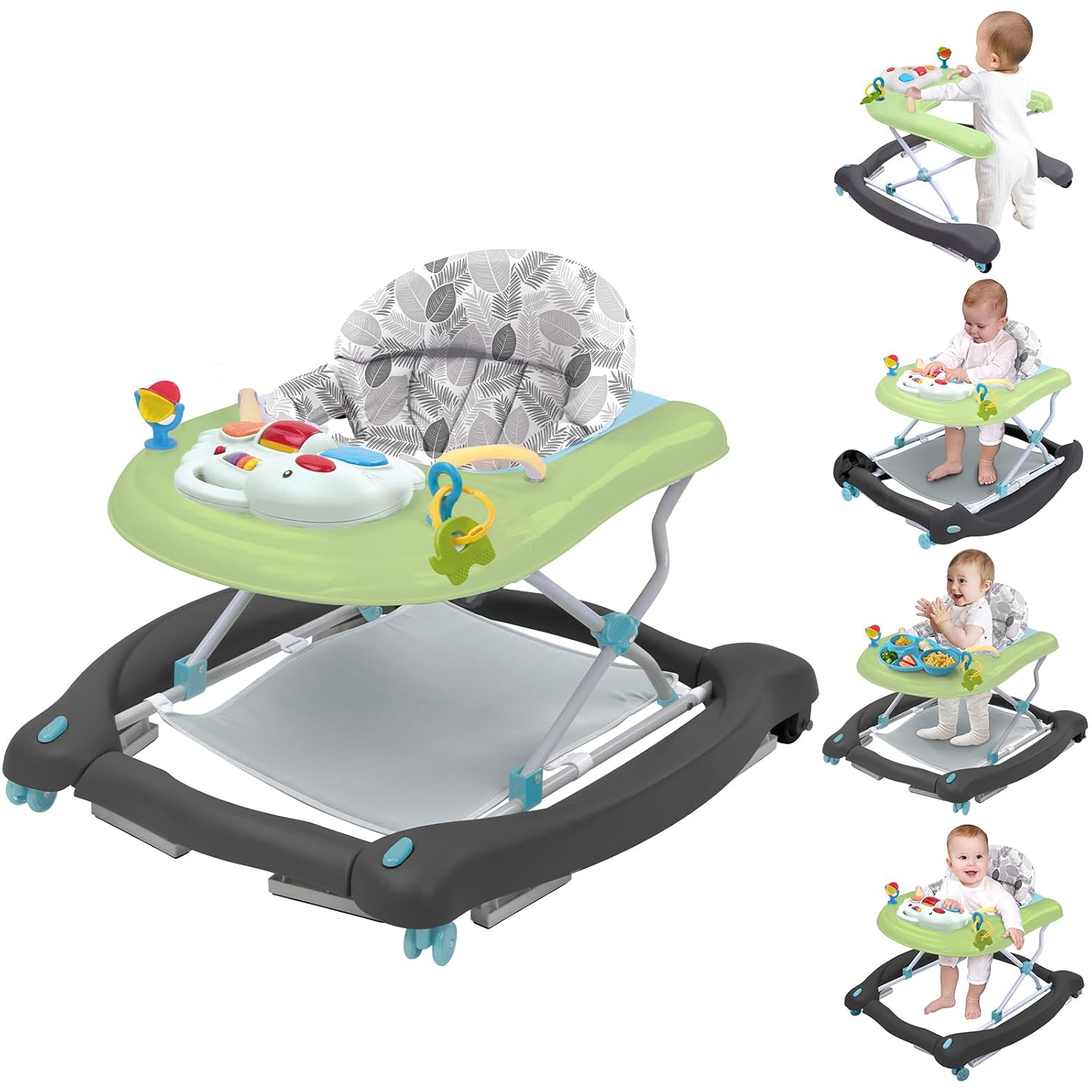 5 in 1 Foldable Baby Walker for Safe and Fun Exploration