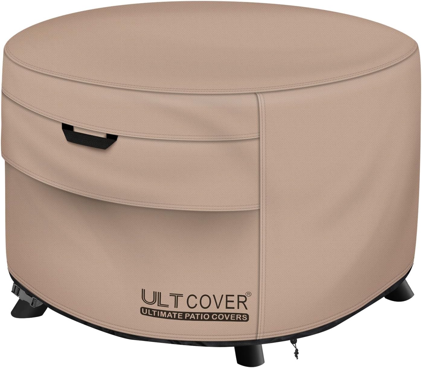ULTCOVER Round 32 inch Patio Fire Pit Table Cover for Outdoors