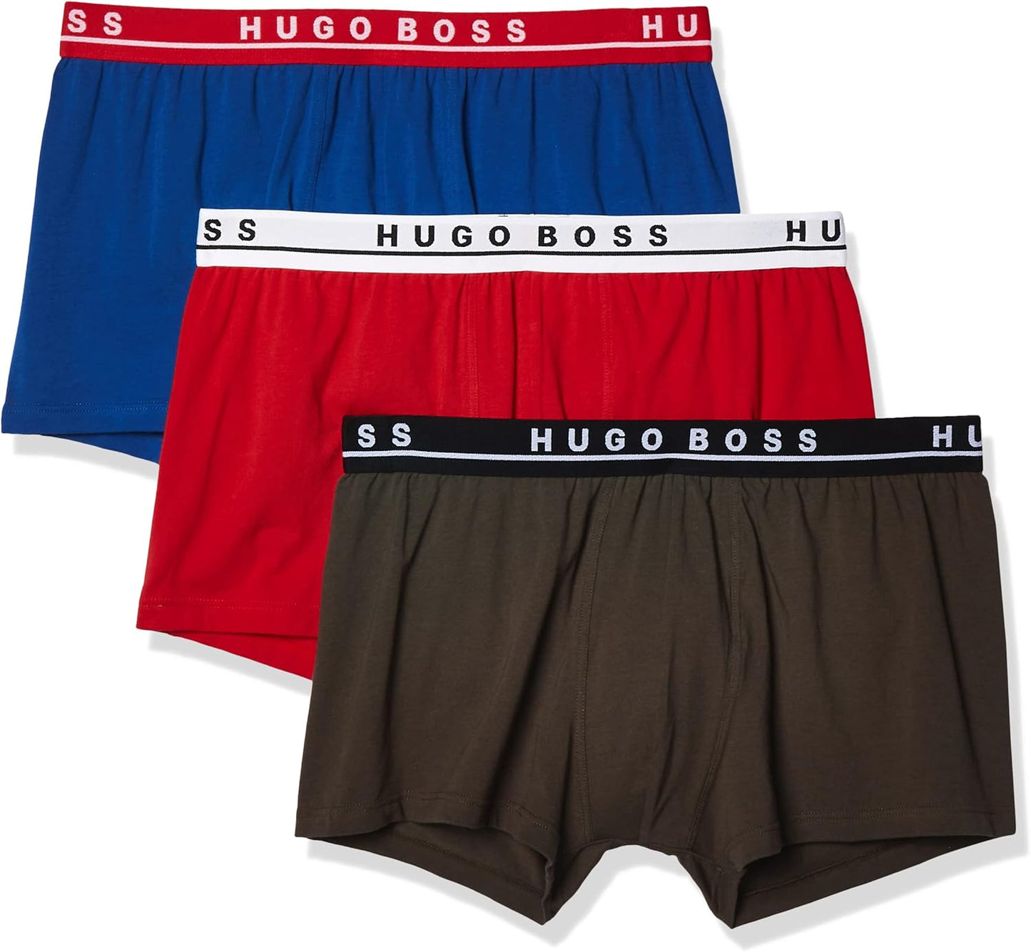 BOSS Men's Stretch Cotton 3 Pack Trunks for Ultimate Comfort